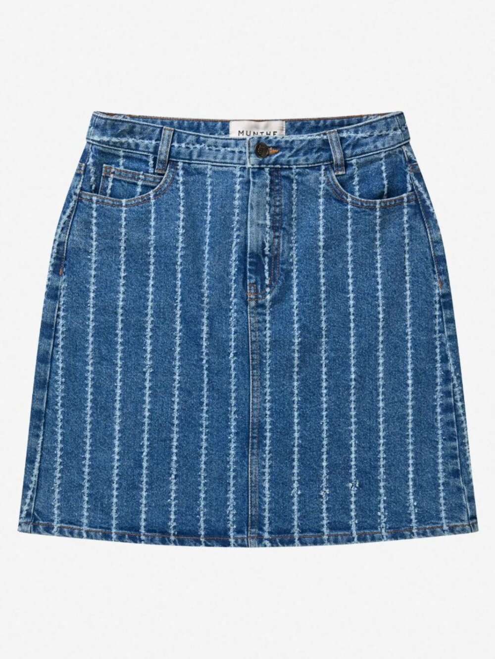 Munthe Women's Frumah Denim Mini Skirt in Indigo Size XS (EU 34)